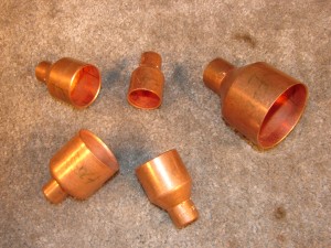 SME126 - (5) Copper Pitched Bells ( Individually struck or struck against one another)